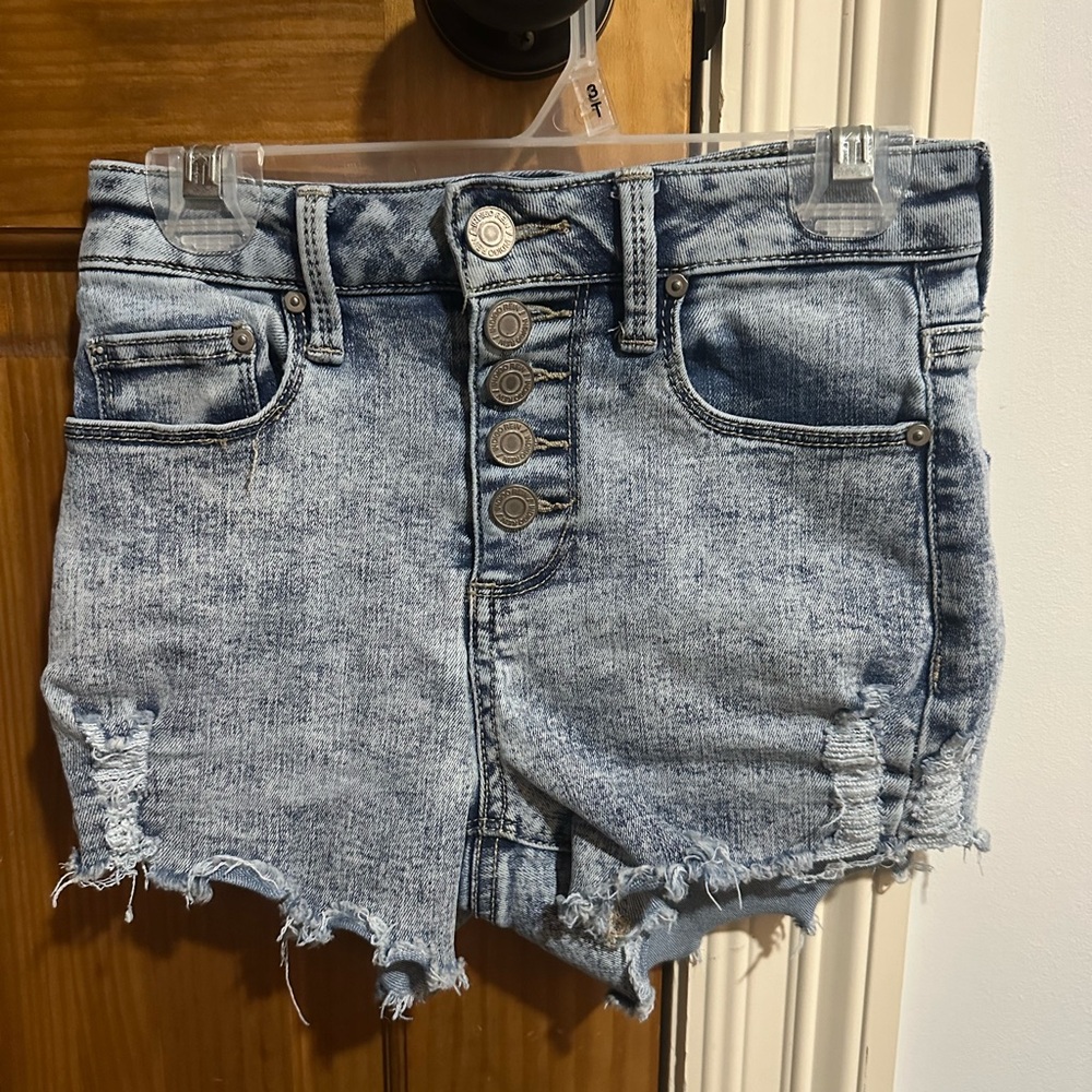 Indigo Rein Blue Distressed Jean Shorts